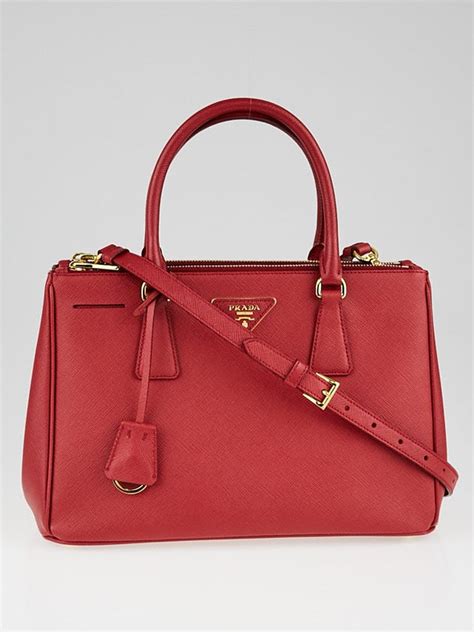 PRADA BN1801 2WAY Galleria small shoulder bag FUOCO 